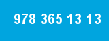 978 365 13 13 978 365 13 13